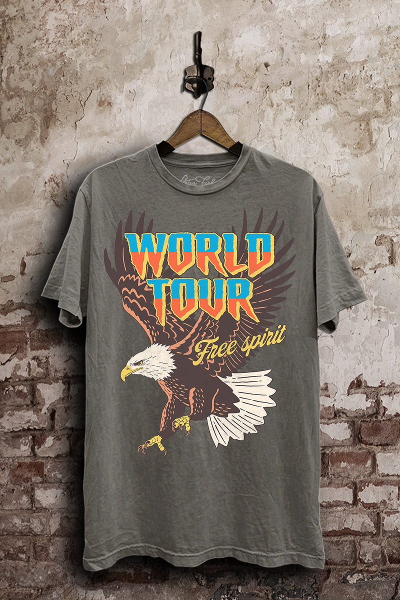 Mineral Wash World Tour Tee + Grey