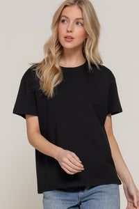 580 Basic Cotton Tee + Black