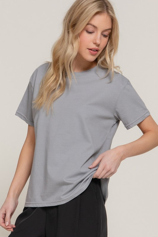 580 Basic Cotton Tee + Grey