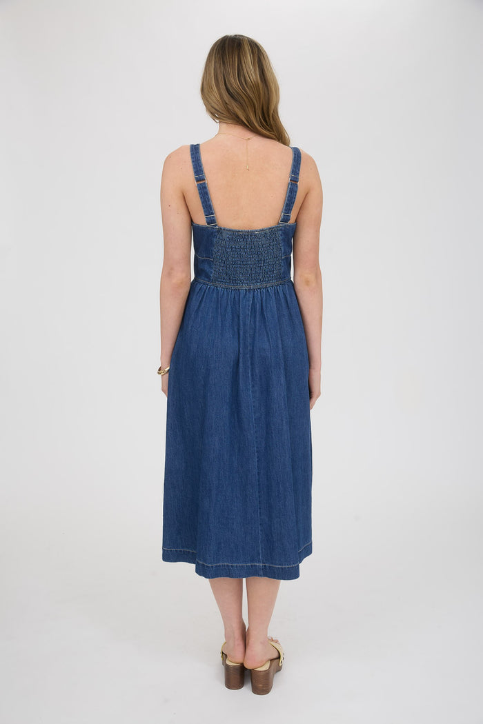 Denim Darling Lace Up Dress