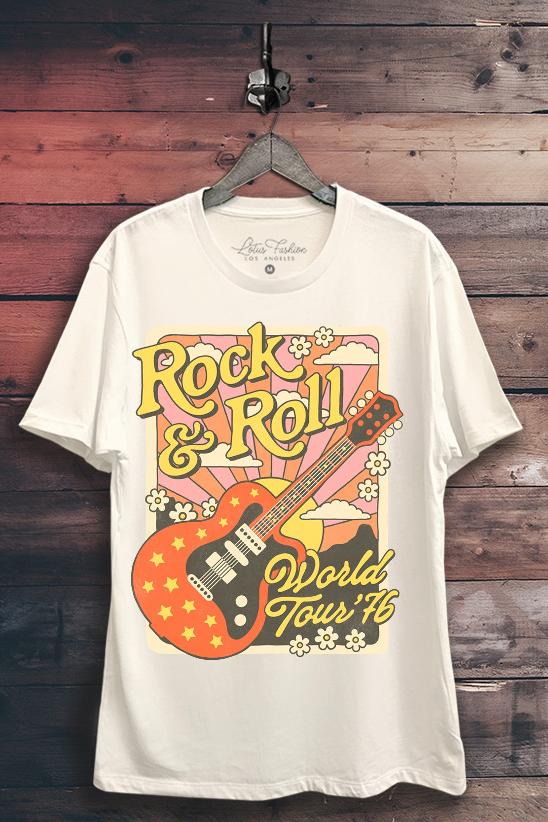 Mineral Wash Rock & Roll Tee + Ivory