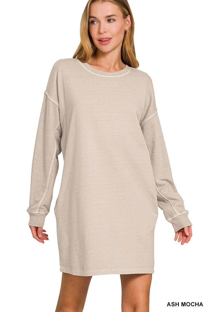 Oversized Sweatshirt Dress + Mocha