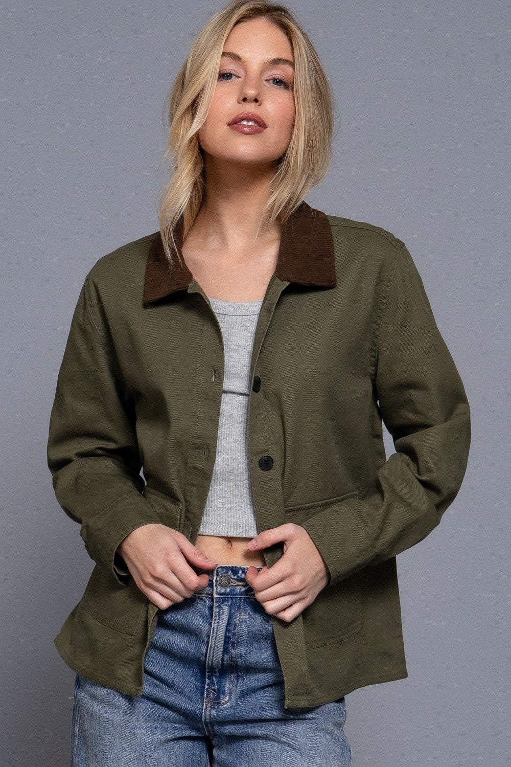 Working Girl Barn Jacket + Olive