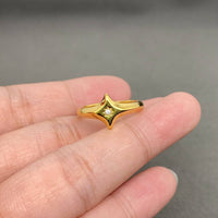 CZ Inlaid Star 18K Gold Plated Ring in Gold