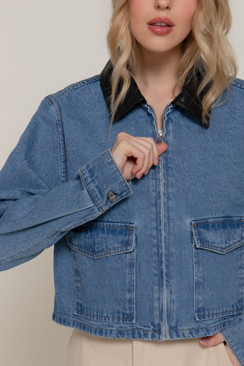 90s Cropped Denim Jacket