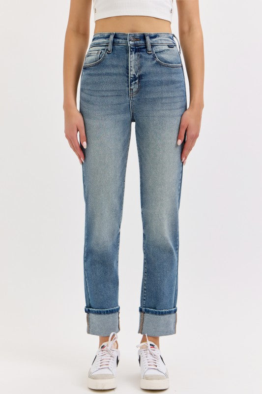 Carrie Cuffed Medium Wash Jeans