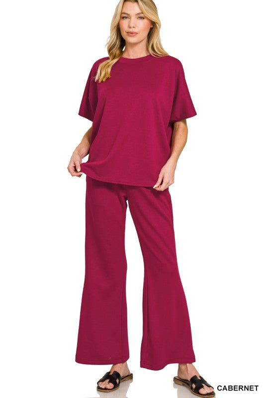 Scuba Two Piece Lounge Set + Cabernet
