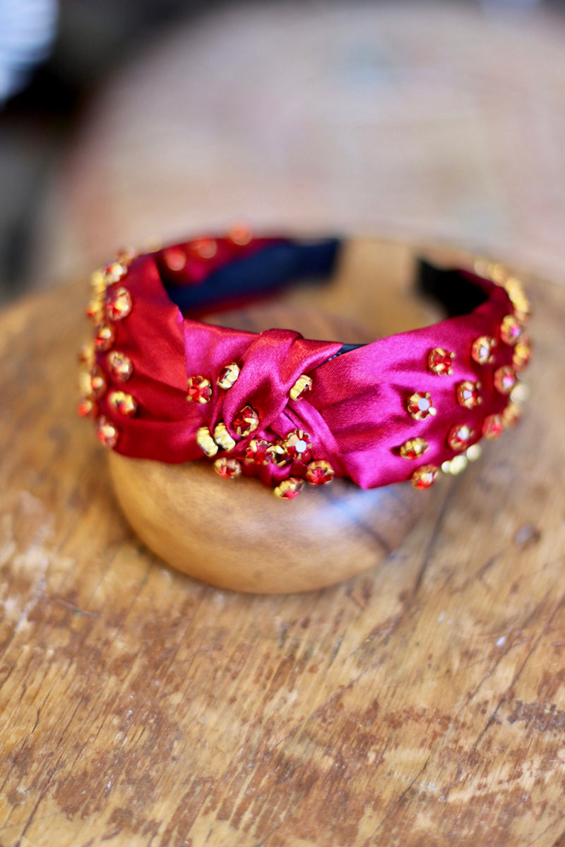 Satin Rhinestone Headband