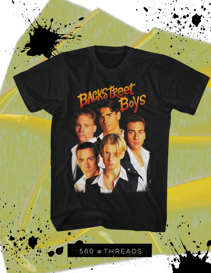 Backstreet Boys Group Band Tee in Black