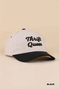 Thrift Queen Ball Cap + Black
