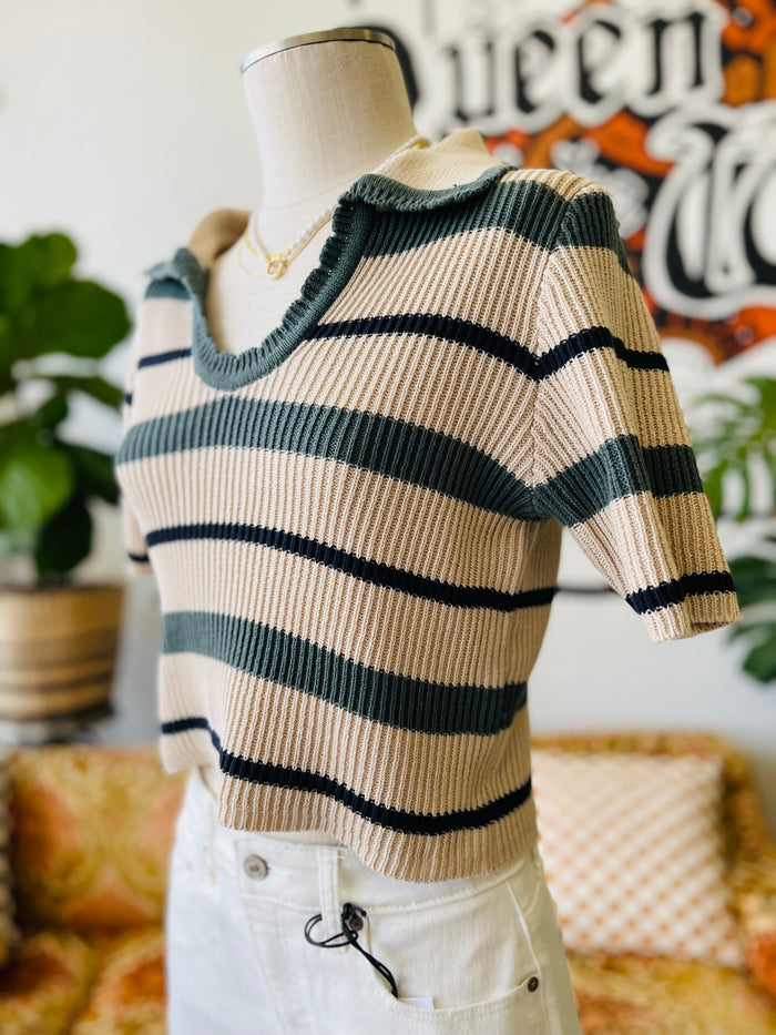 Georgia Striped Knit Top