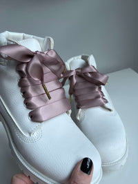 Nougat Mauve Silk Shoelaces 47.2in