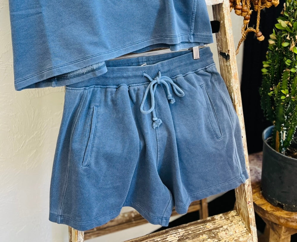 Cozy Terry Shorts + Navy
