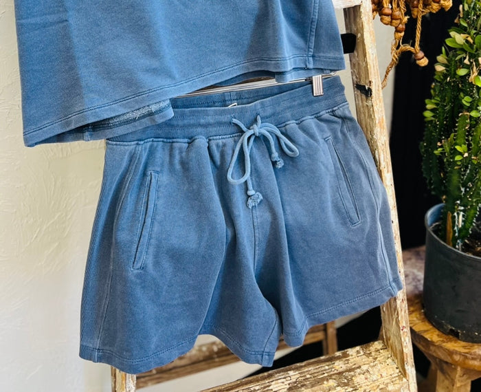 Cozy Terry Shorts + Navy