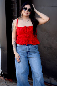 Too Cute To Handle Tank Top in Red