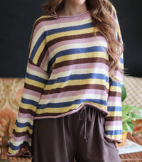 Kathleen Colorful Striped Sweater