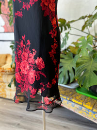 Vault Vintage // Red Rose Dress Medium