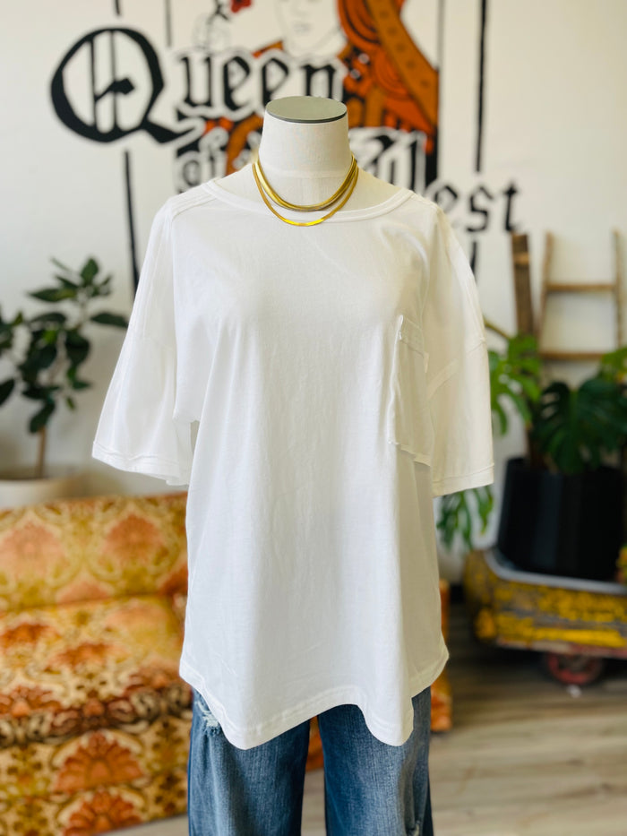 Mineral Wash Tee in White