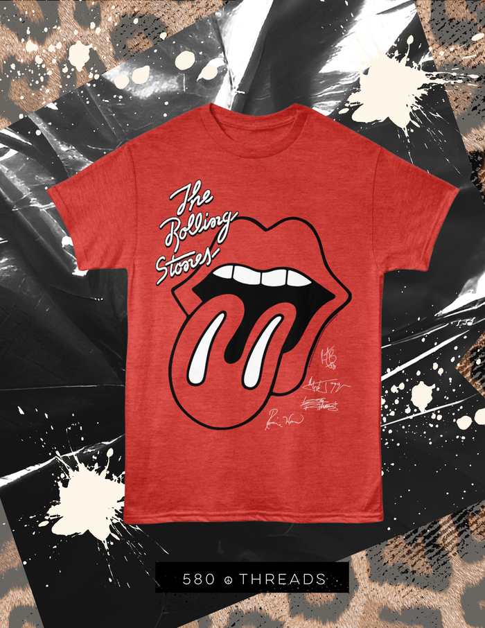 Rolling Stones Tongue Tee in Red