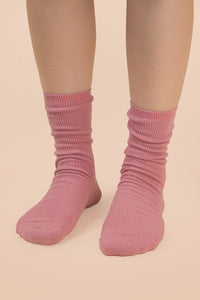 Ribbed mock socks: FOREST