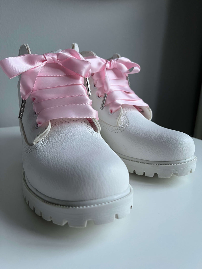 Soft Pink Silk Shoelaces 47.2in