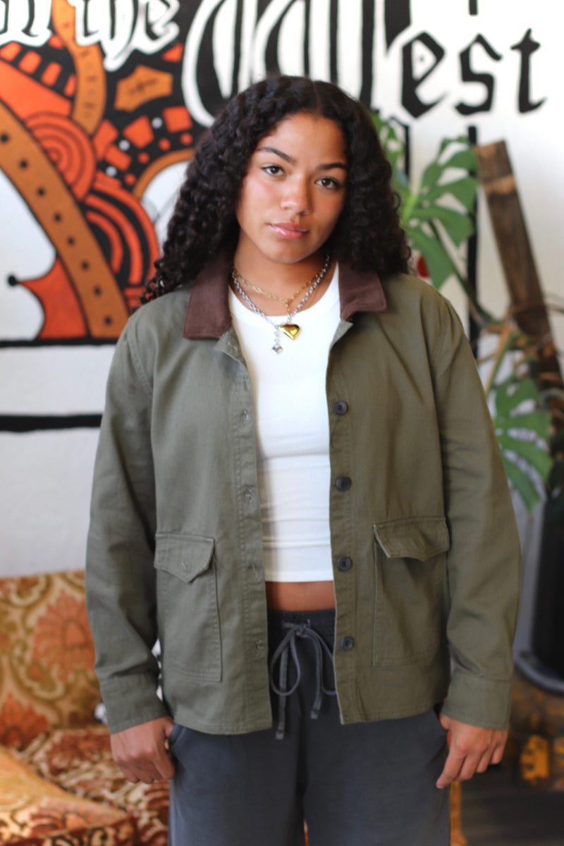 Working Girl Barn Jacket + Olive