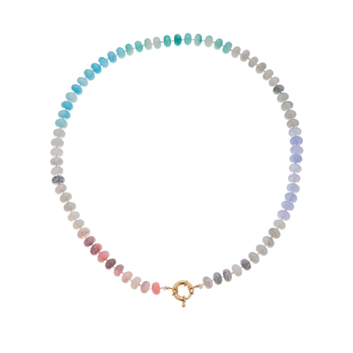 Natural Stone Colorful Beaded Necklace
