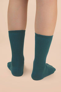 Ribbed mock socks: FOREST