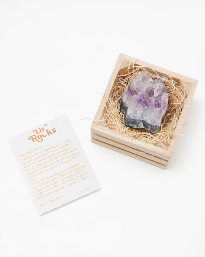 Boxed Crystals and Minerals with Gift Card and Tin: Amethyst - 580 Threads