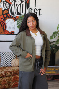 Working Girl Barn Jacket + Olive