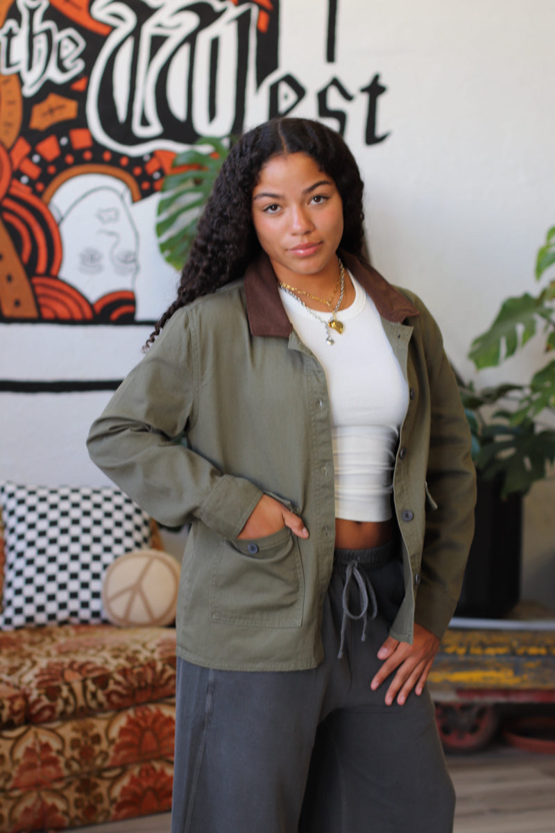 Working Girl Barn Jacket + Olive