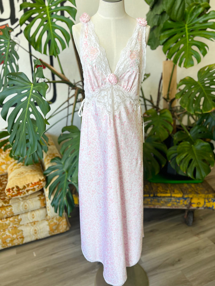 Vault | Pink Flower Slip Dress M/L