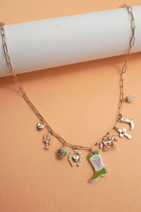 Gold Western Vibe Charm Necklace