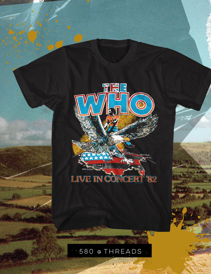 The Who Live in Concert 82 Tee in Black