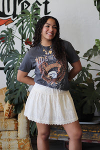 Darla Eyelet Mini Skirt in Cream