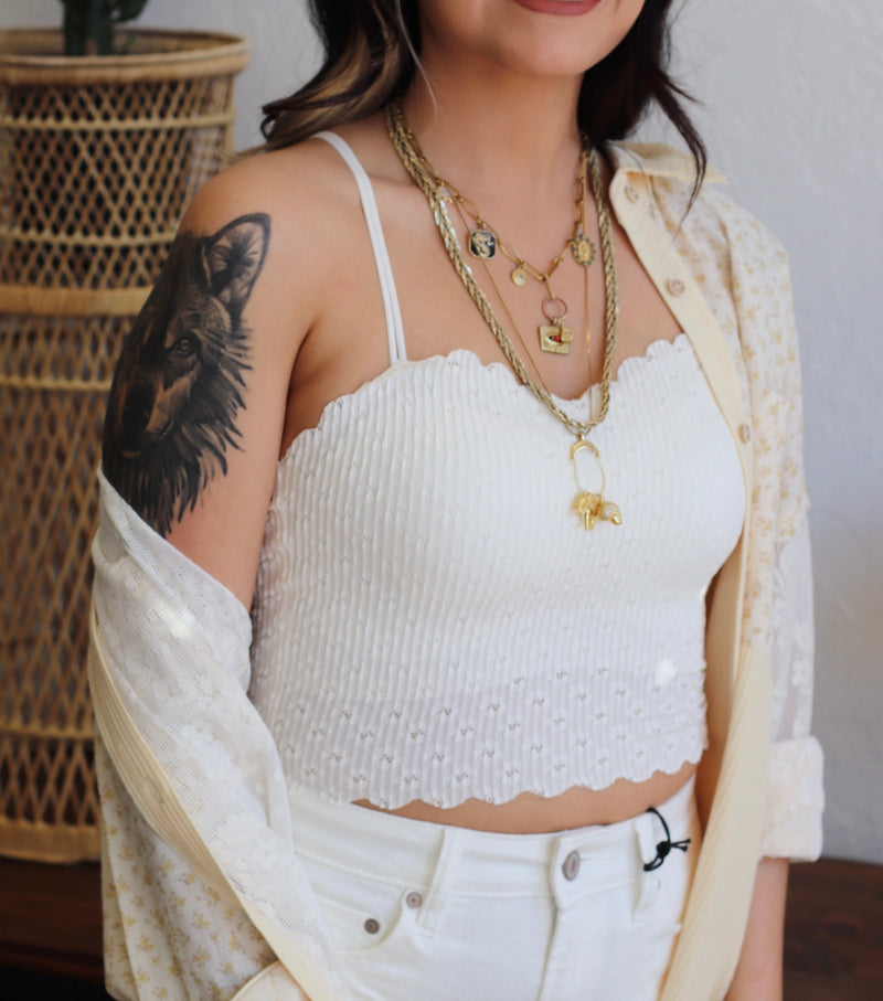 Little White Bralette Top
