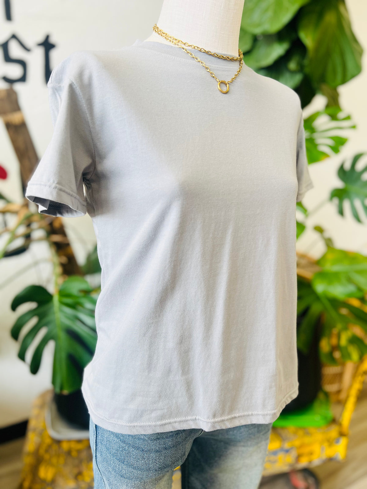 580 Basic Cotton Tee + Grey