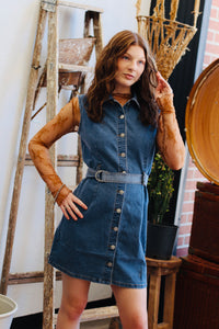 Denim Button Down Mini Dress