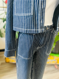 Old School Pinstripe Denim Pants