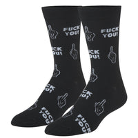 Crazy Socks - Mens Crew - Fuck You