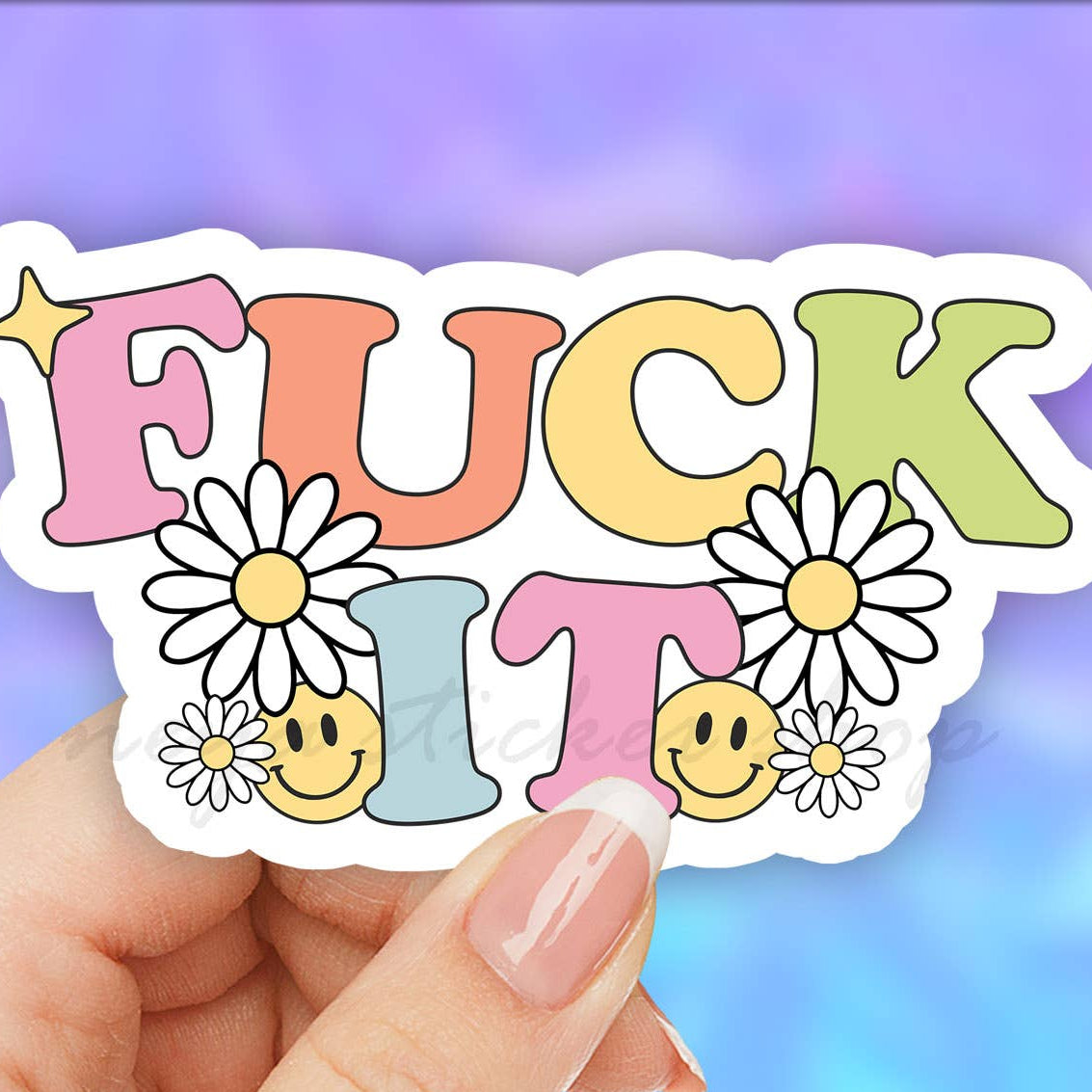 Fuck it funny Meme Sticker 3"