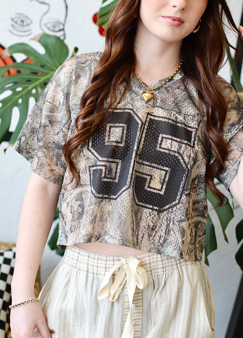 Camo 95 Football Jersey Top