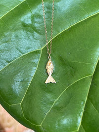 Fish Charm Gold-plated Necklace 2 Tier
