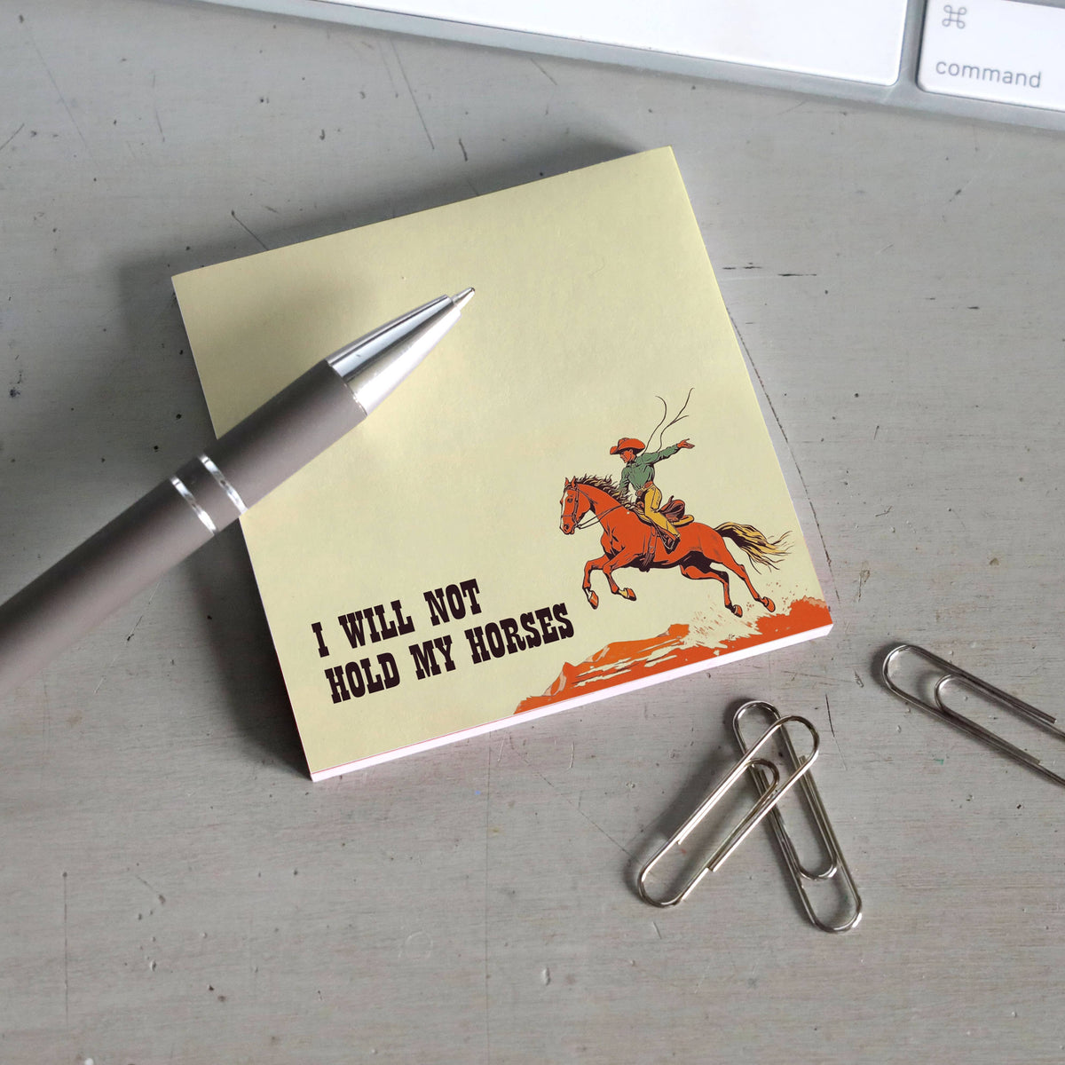 I Will Not Hold My Horses Sticky Note Pad