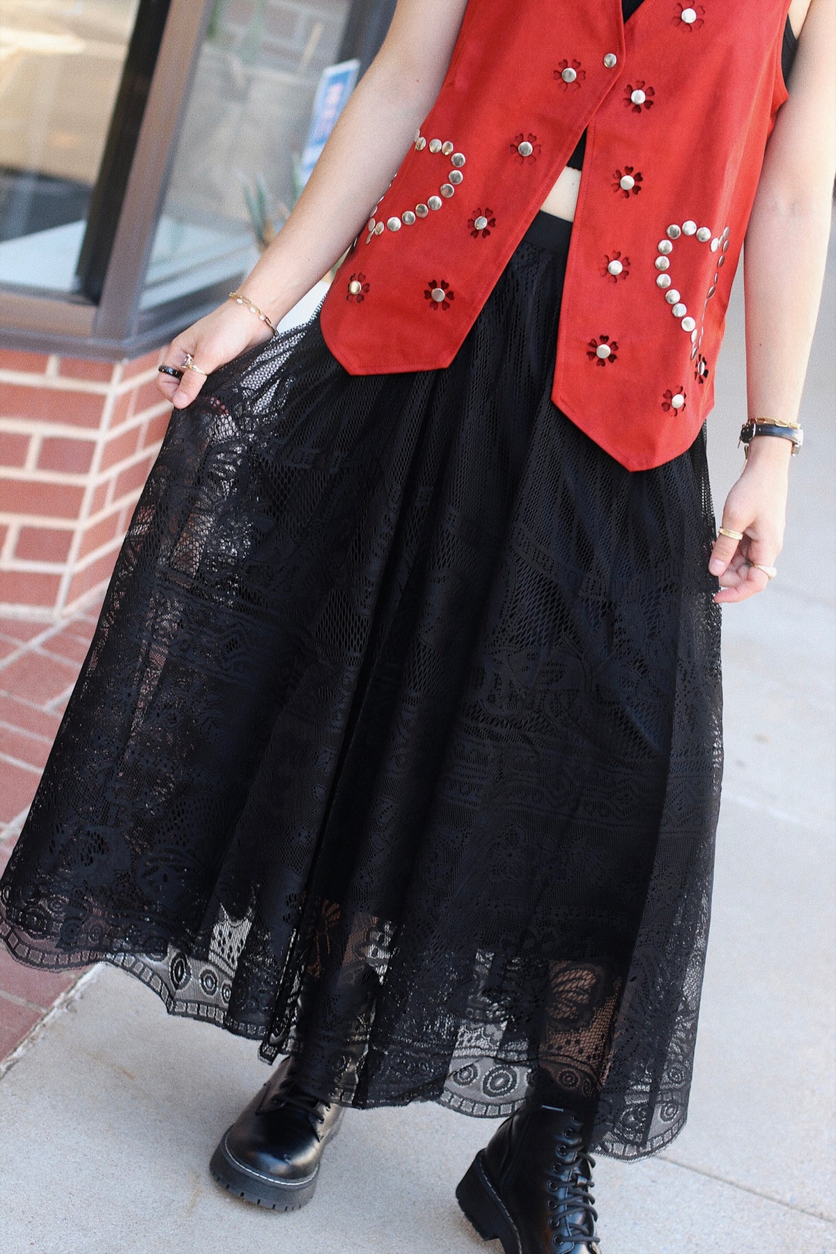 Loretta Lace Midi Skirt