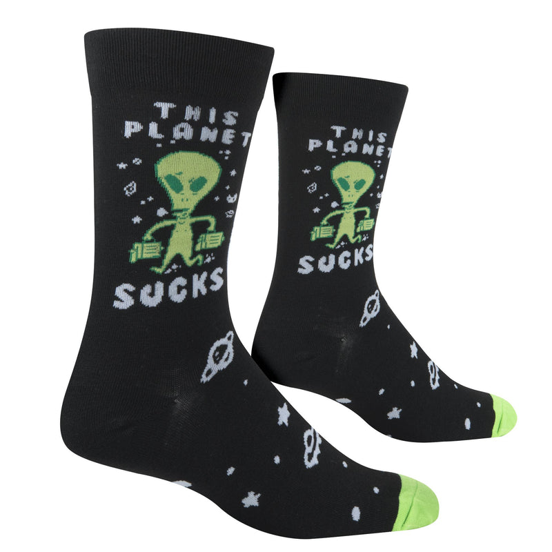 Crazy Socks - Mens Crew - This Planet Sucks