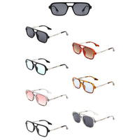 Retro Square Brow-Bar Fashion Aviator Style Sunglasses