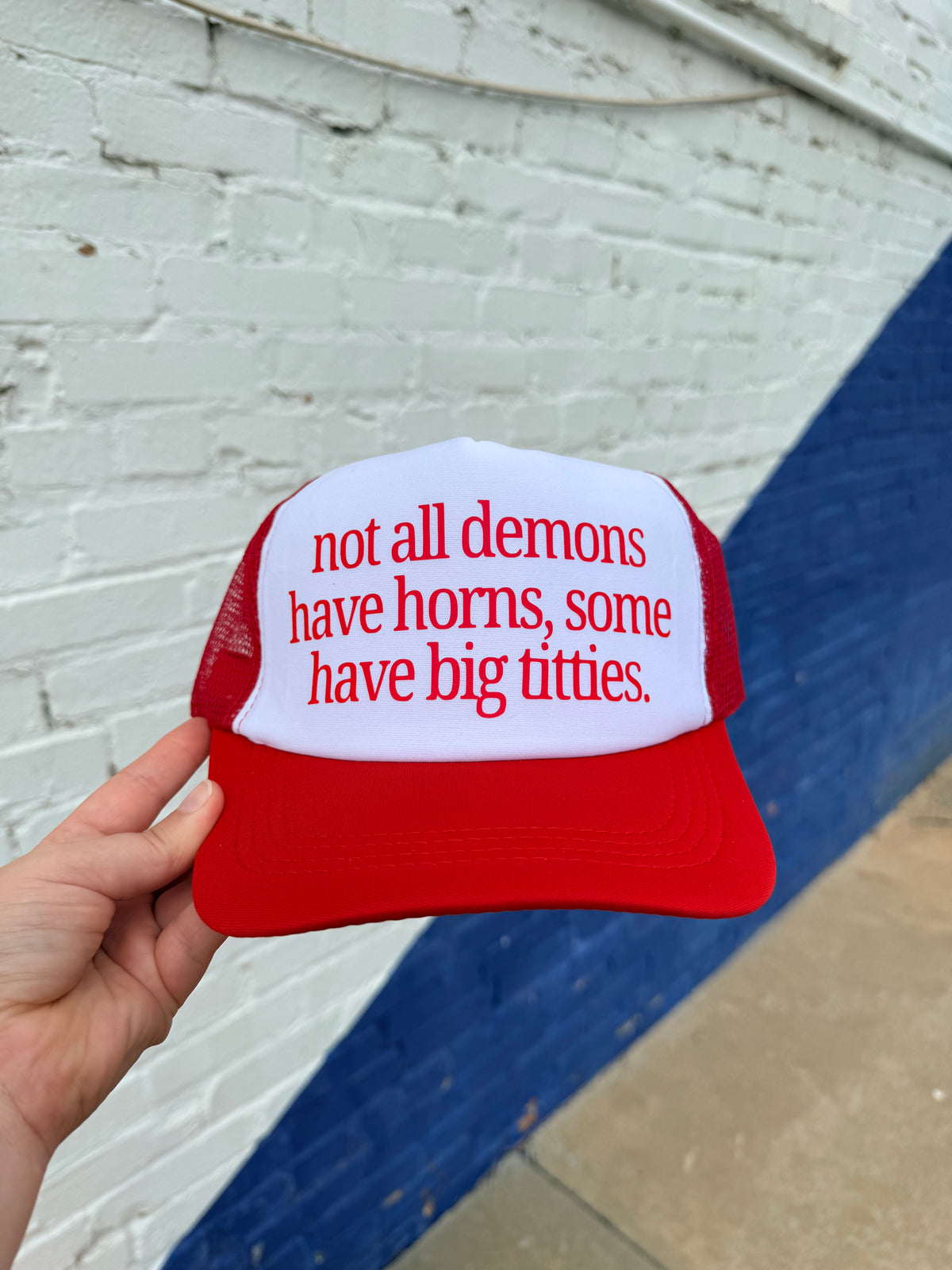 580 Trucker Hat +Red Demons