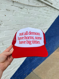 580 Trucker Hat +Red Demons