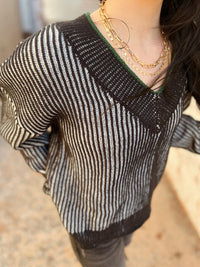 Olivia 2-Tone Stripe Sweater